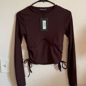 Long sleeve crop top